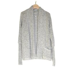 BCBGeneration - Oversized Boucle Kimono Cardigan Sweater Gray White / Size M/L